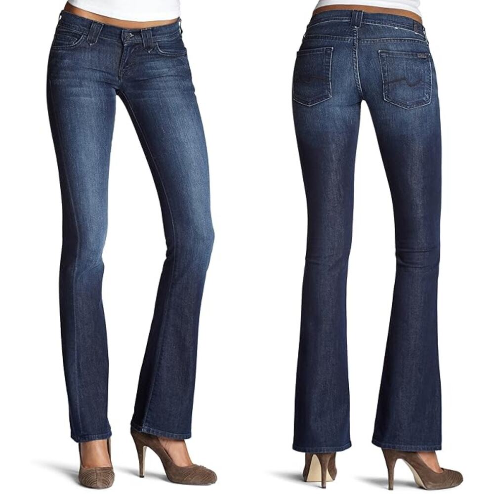 7 For All Mankind Bling Crystal Pocket Bootcut Jeans in Rustic Canyon NWT Sz 28 - Picture 14 of 16